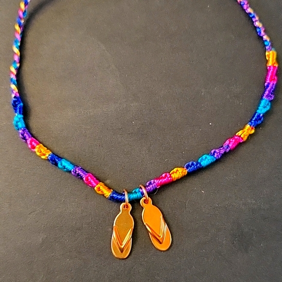 NEW Jennifer Lopez J-Lo Multi-color Woven Bracelet/Anklet! NWOT - Picture 8 of 12